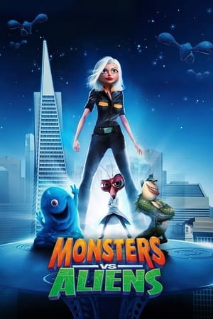Monsters Vs Aliens (2009) 100mb Hindi Dual Audio movie Download Movie Poster